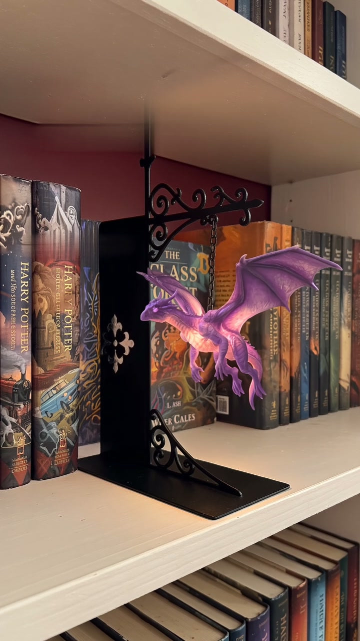 Violet Dragon Shelf Lamp