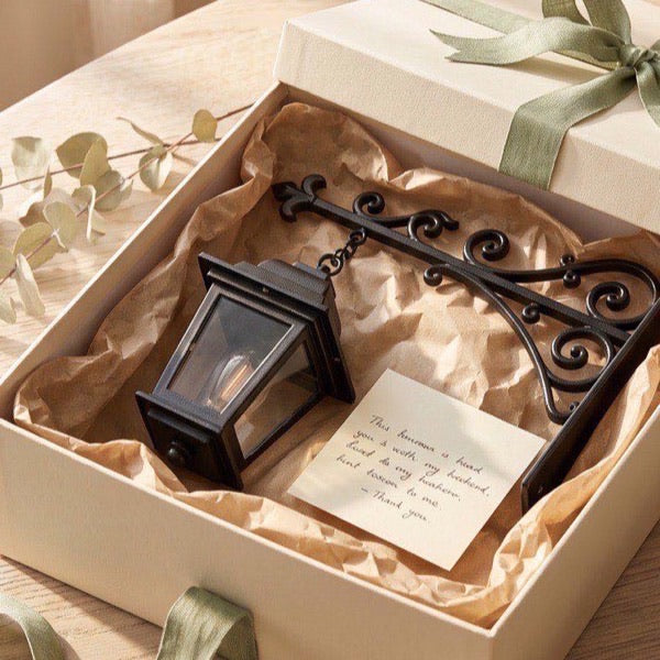 Gift box and handwritten card